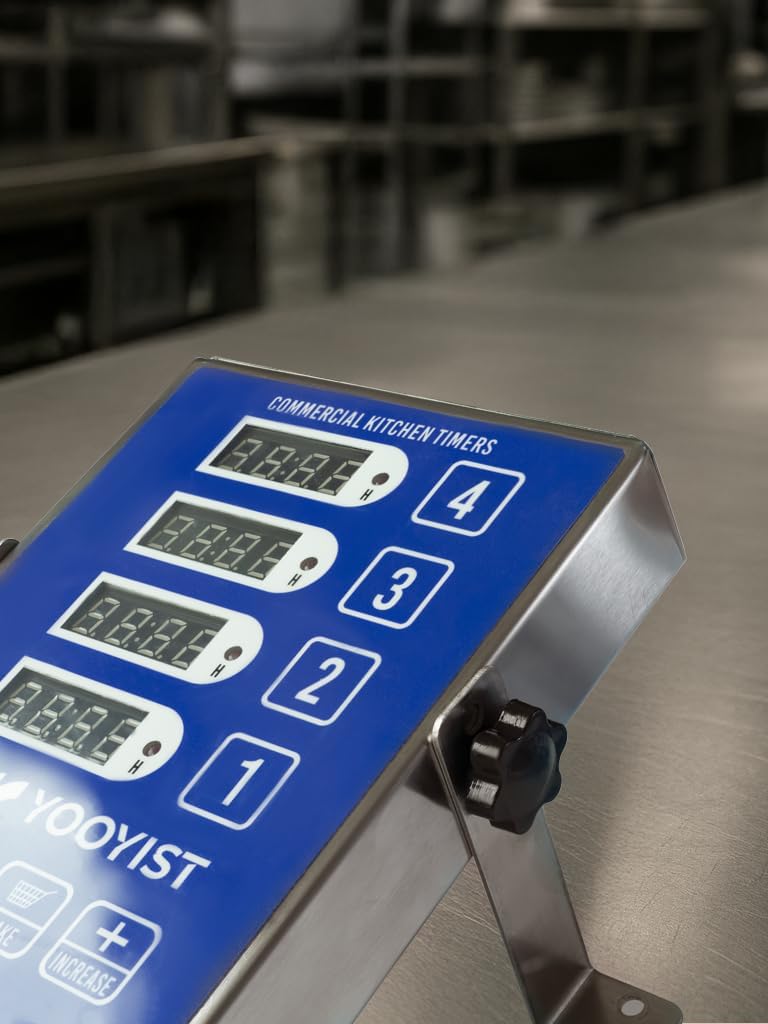 Commercial Kitchen Timer 4 Channel Digital Loud Alarm Cook Timer