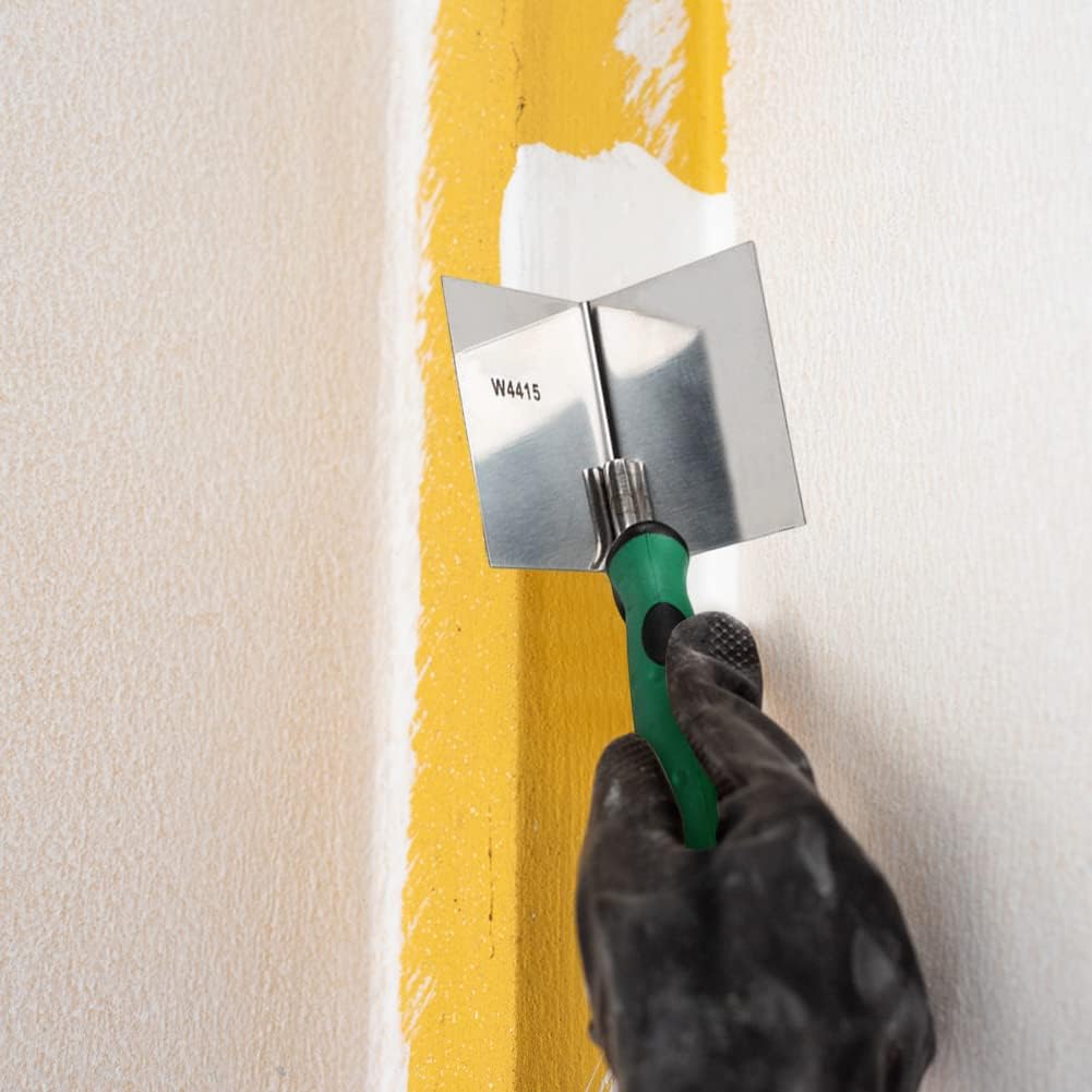 Drywall Corner Tool,Stainless Steel Drywall Corner Trowel Lining Plastering | Inside Corner Knif e with Soft Grip Handle