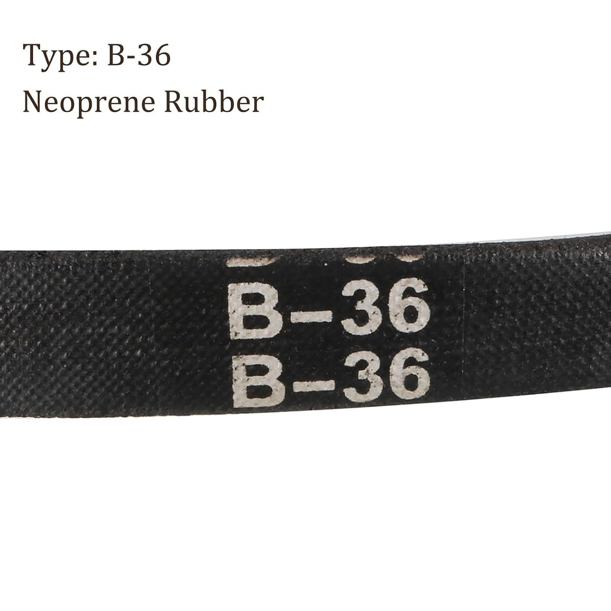 B-36 Rubber V-Belts, 36" Lp Wrapped B Section, 5/8" W 13/32" THK