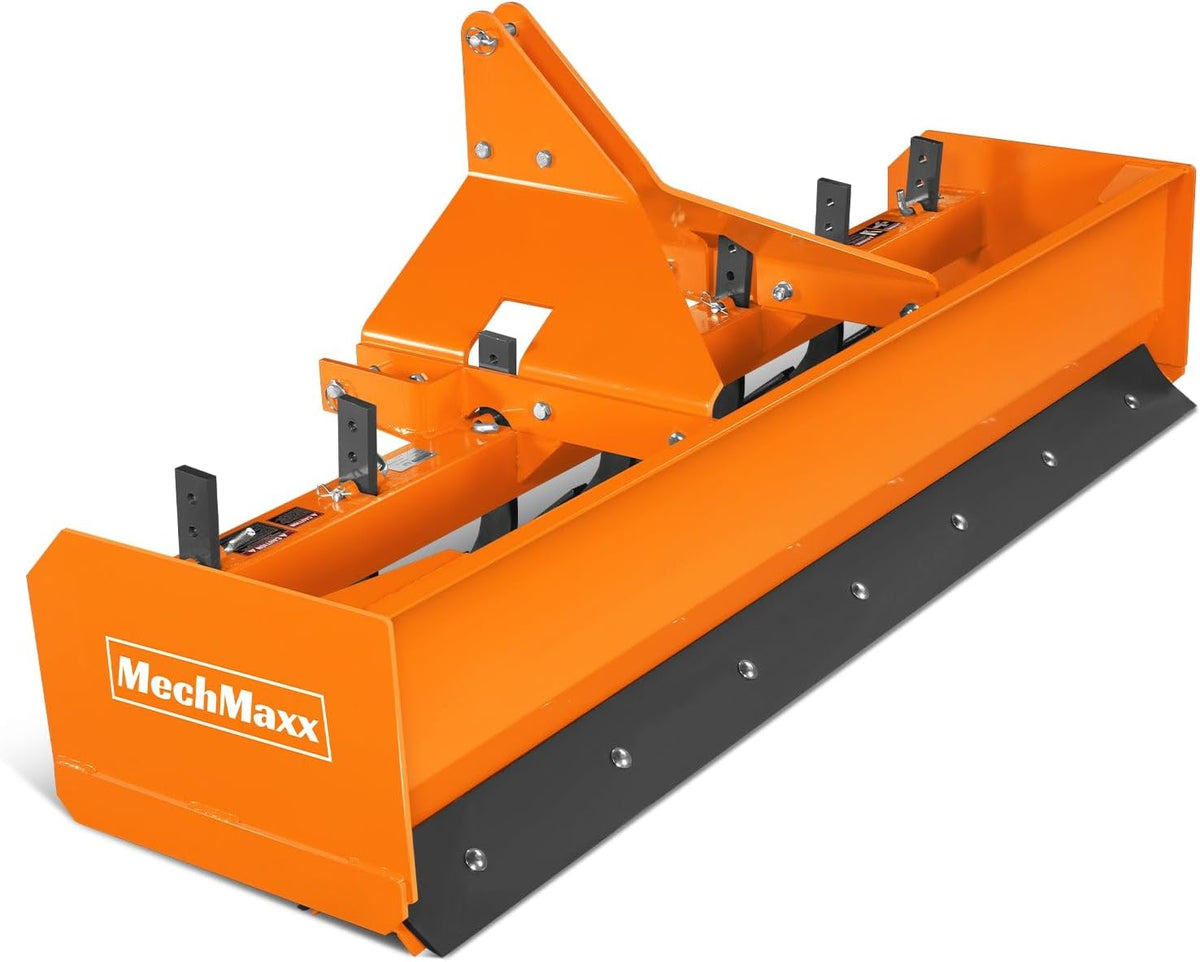 84" Box Blade Scraper with 7 Shanks 3 Point Hitch Tractor Attachment, Model BB84