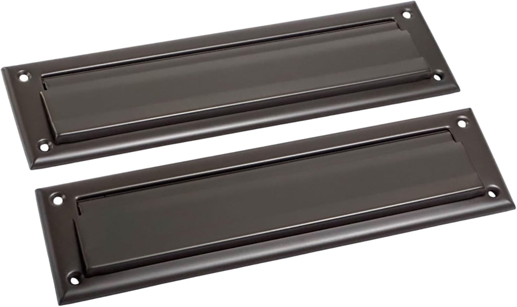 Solid Brass Mail Slot, with Solid Brass Interior Back Plate, 10" x 3", ORB US10B, 1 Pack, Made in Taiwan
