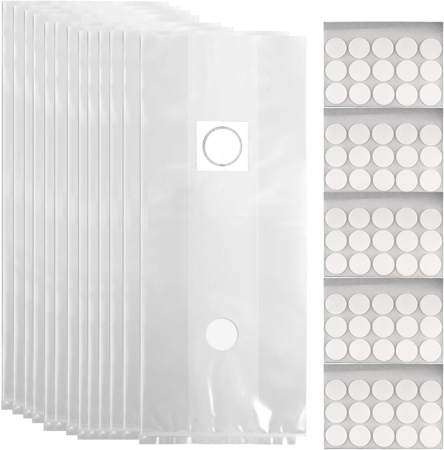 60-Pack Mushroom Grow Bags, 8 x 5 x 20 Inch, 6 Mil Thick Spawn Bags