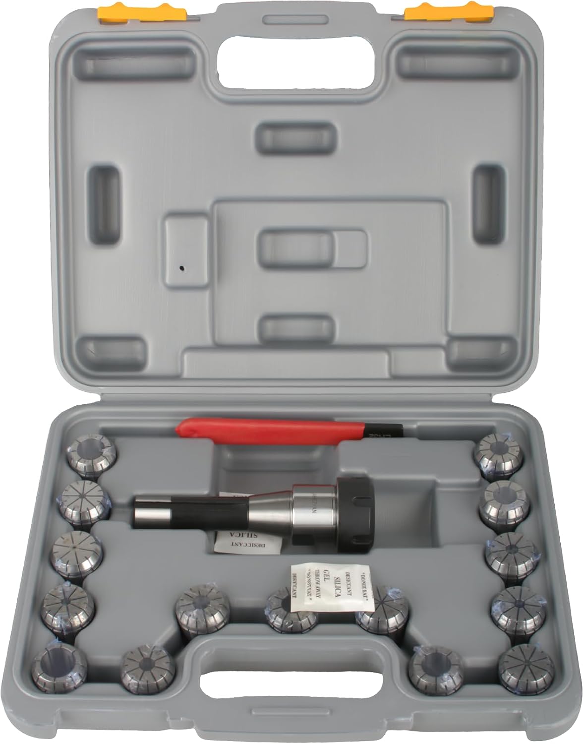 R8 Collet Set with 15 PCS ER32 Collets, R8 ER32 Collet Holder Chuck Kit for CNC Engraving Machine & Milling Lathe Tool