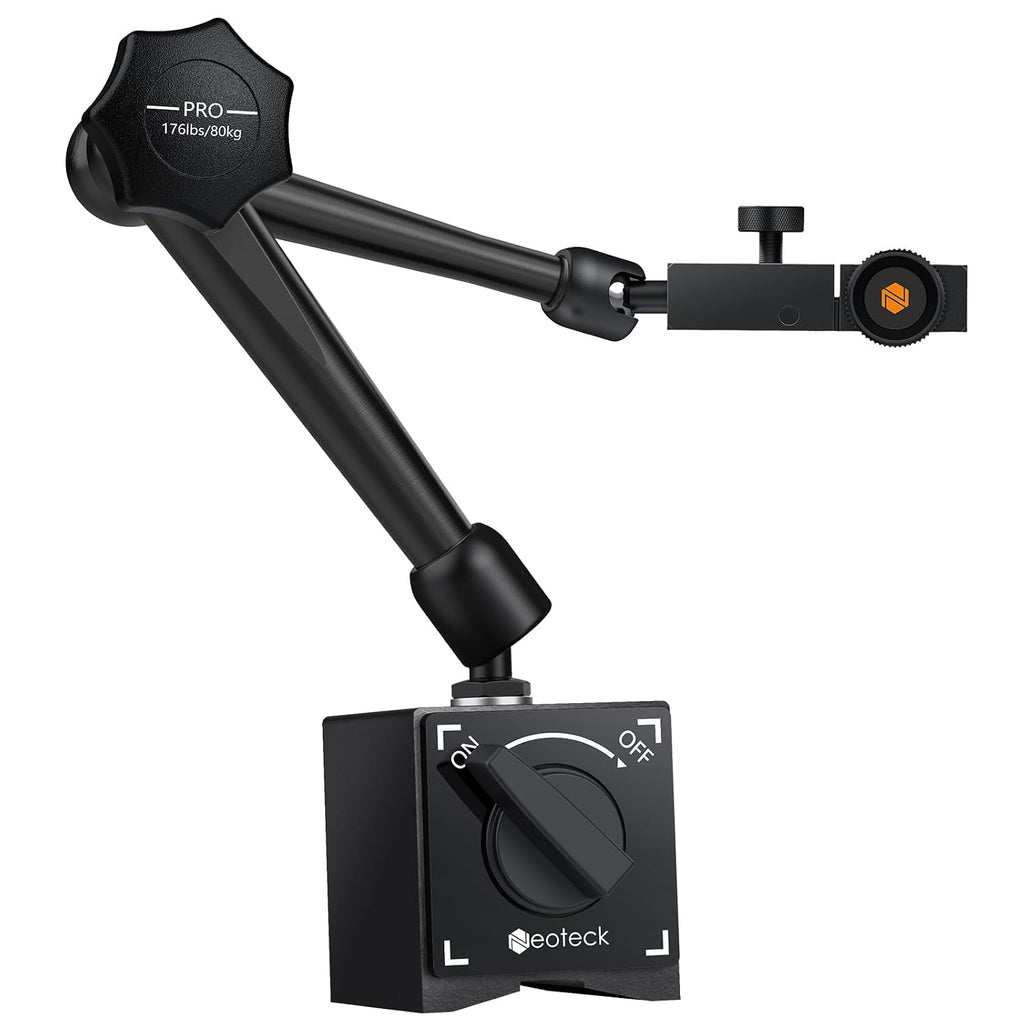Neoteck 176lbs/80kg Magnetic Base Stand for Dial Indicator,Flexible Arm