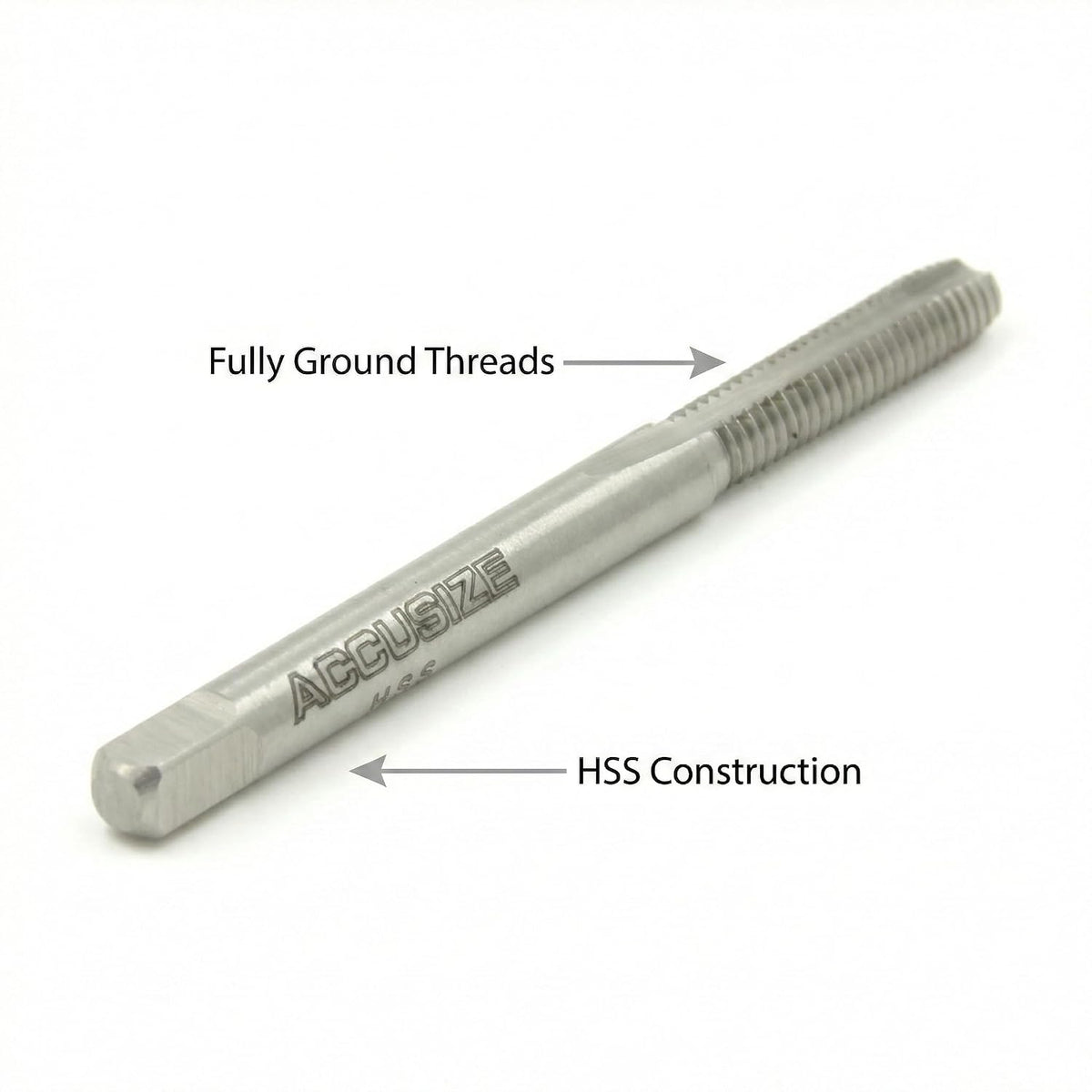 Accusize Spiral Point Tap 5-40NC H2 HSS 2-Flute, 10 Pc Set