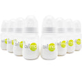 4 oz Anti Colic Baby Bottle Set - Slow Flow Nipples Included, Standard Neck, BPA Free - Newborn 0-3 Months, Stage 1