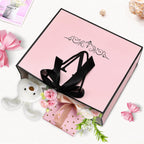 Personalized Letter V Pattern Medium Pink Gift Bag Set