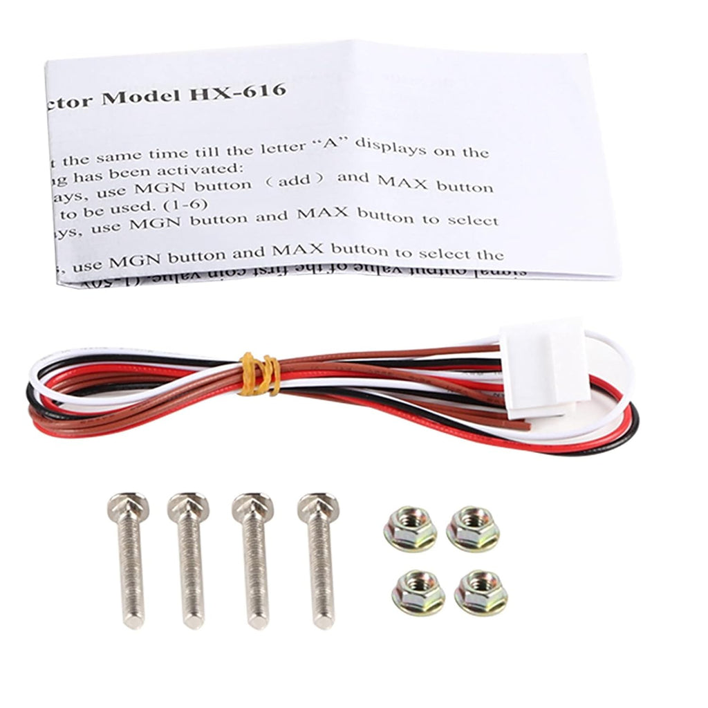 Coin Acceptor Support 6 Kinds of Coins, CPU Multi Coins Acceptor Selector, Programmable for Arcade Video Games