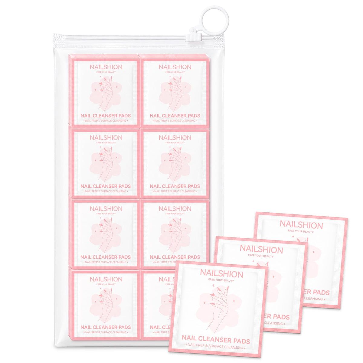 Nail Prep Cleanser Pads, 100PCS Individually Wrapped & Lint-free
