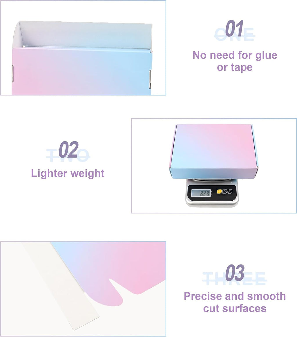 9"x6"x2" Shipping Boxes 45 Pack, Corrugated Packaging Mailer Boxes, ‎Purple Gradient Shipping Packaging Boxes for