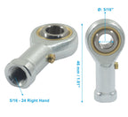 Moicstiy 2pcs, 5/16" Bore, 5/16-24 RH Thread, PHSB5 Rod End Bearing