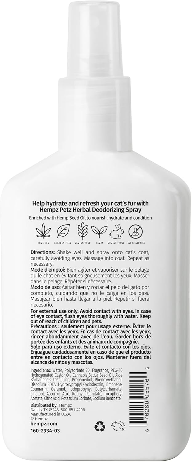 Petz, Cat Deodorizing Spray, Orange & Red Raspberry, 8.5 fl. oz.