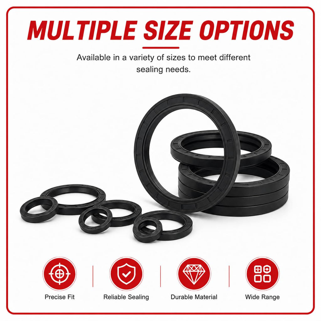 Oil Seal, 5Pcs 10x22x7mm TC Nitrile Rubber Double Lip Cover