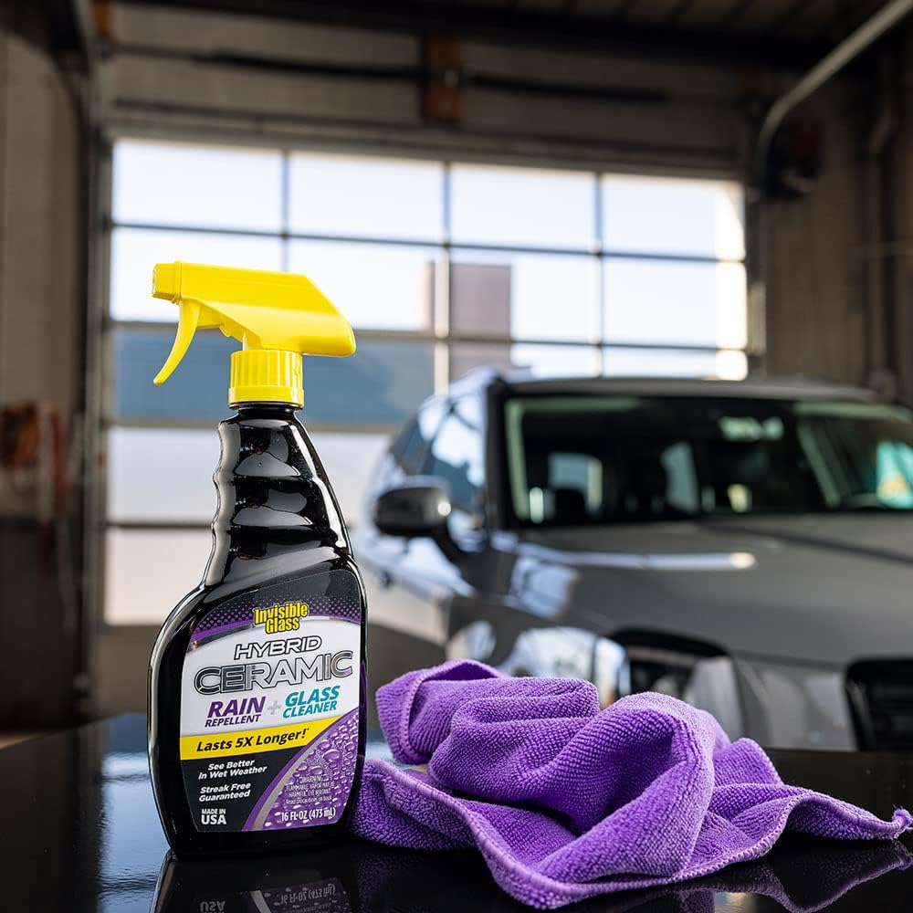 92183 Hybrid Ceramic Rain Repellent and Glass Cleaner – Cleans & Protects Car Windows and Windshields with