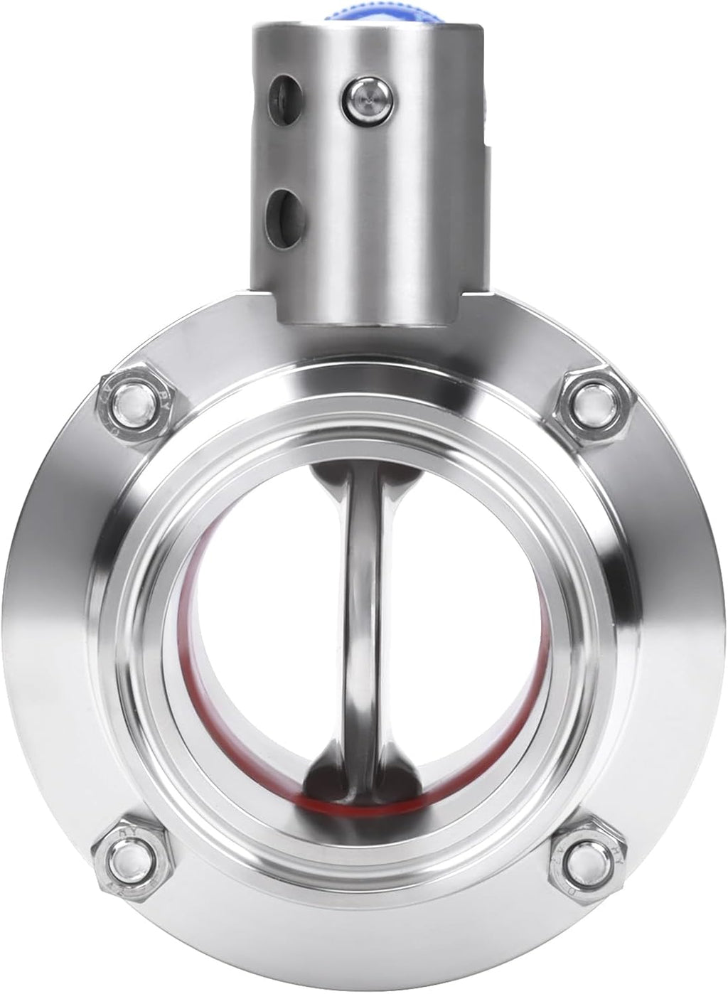 DERNORD 2 Pack 2 Inch Tri Clamp Sanitary Butterfly Valve with Pull Handle Stainless Steel 304 Tri Clamp Clover (2" Tube OD)