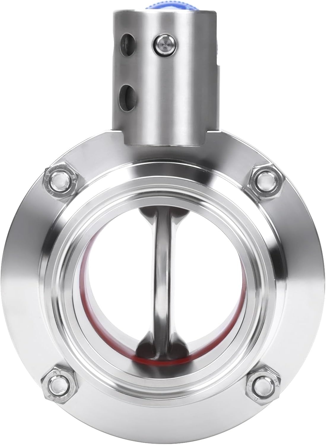 DERNORD 2 Pack 2 Inch Tri Clamp Sanitary Butterfly Valve with Pull Handle Stainless Steel 304 Tri Clamp Clover (2" Tube OD)