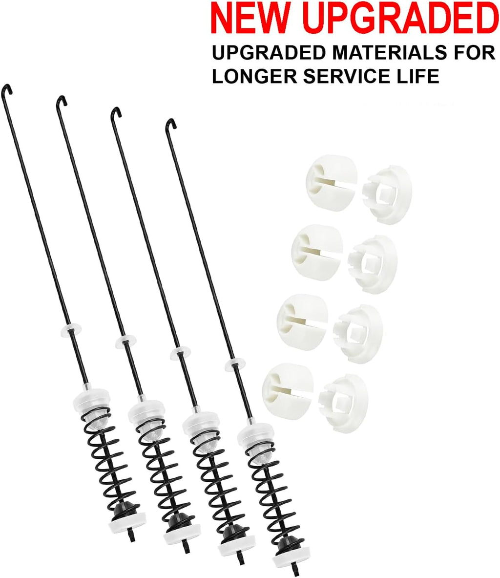 Upgraded Washer Suspension Rod Kit Replacement for Whirlpool WTW4616FW3 WTW4715EW0 WTW4715EW2 WTW4800BQ0 WTW4800BQ1 WTW4810BQ0 WTW4810BQ1 WTW4810EW0 WTW4815EW0 WTW4815EW1 WTW4815EW2 WTW4816FW0