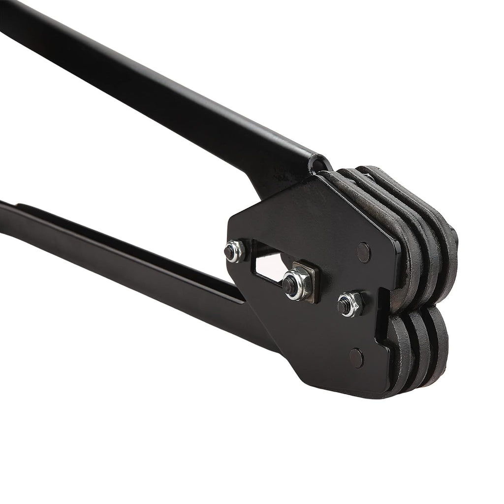 Strapping Sealer for Both Poly & Polyester Strap, Strength Saving Heavy Duty Manual Banding Tool for 1/2" - 3/4"