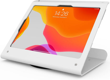 Tablet POS Stand - Heavy Duty Steel Kiosk Stand with 360° Swivel Base Anti-Theft Compatible with 10.9" iPad 10th, Pro