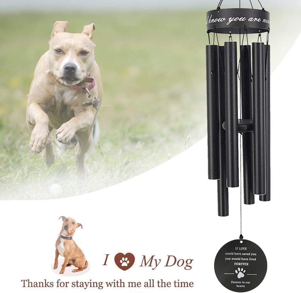 Pet Memorial Wind Chime, 30 Inches Paw Print Pet Remembrance Gift to Honor