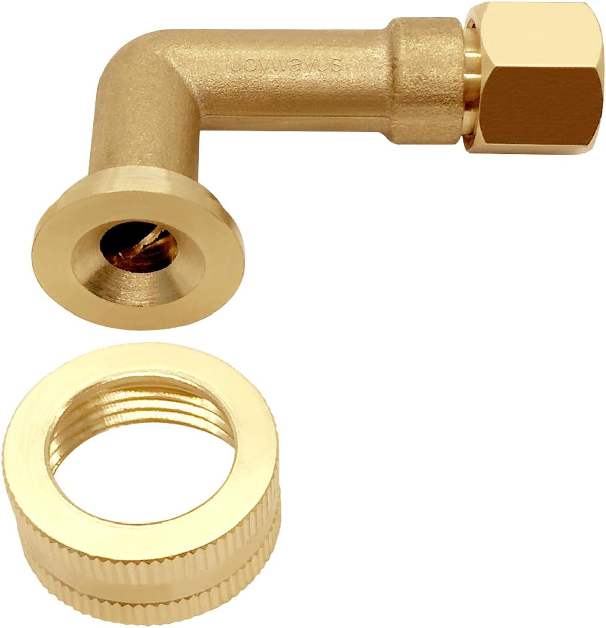 Joywayus Brass 3/8" Comp x 3/4" GHT Dishwasher Swivel Elbow Connector
