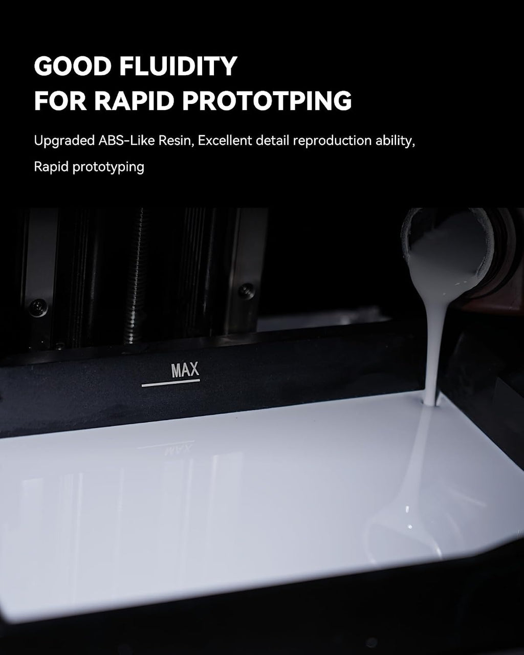 ABS Like Resin for 3D Printer, Fast 405nm UV Curing Photopolymer Resin 3D for LCD/DLP/SLA 3D Printers, High Toughness