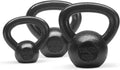 Kettlebell Sets, 5 - 10 - 15 - 20 - 25 - 30 LB Cast Iron Strength Training Kettlebells, Wide Handles & Flat Bottom