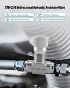 STB-G3/8 3/8In Hydraulic Flow Control Valve Adjustable Bidirectional