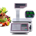 Price Computing Scale with Thermal Label Printer Up to 66lb Weighing Range Pole Display Scale for Supermarket (with