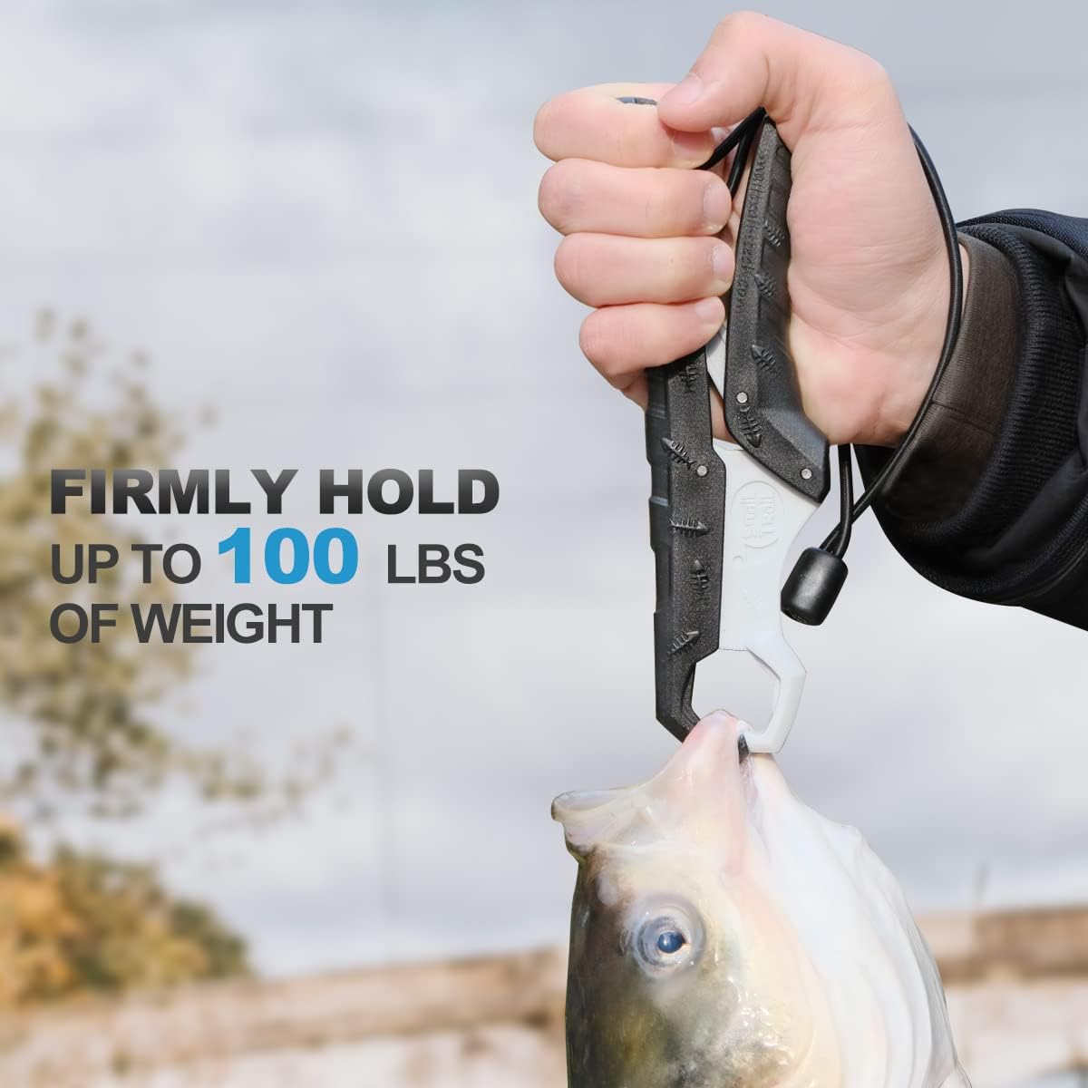 7.5'' Floating Fish Gripper, Fishing Grabber | Catfish Mouth Pliers, Caught Bass Holder, Fish Scale Hook Clamp
