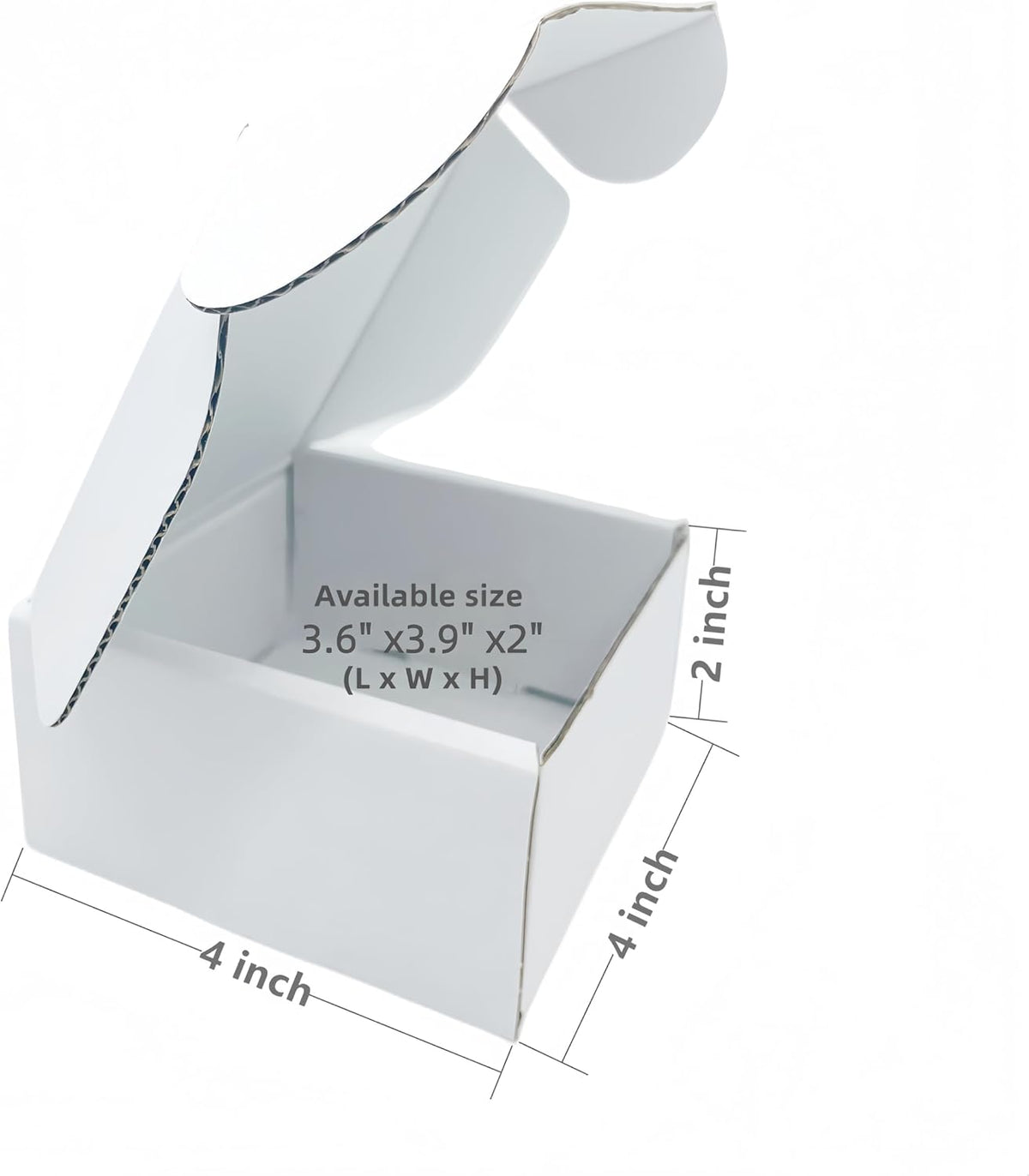 Small White Box 4 x 4 x 2 Inch 50 Pack Shipping Boxes