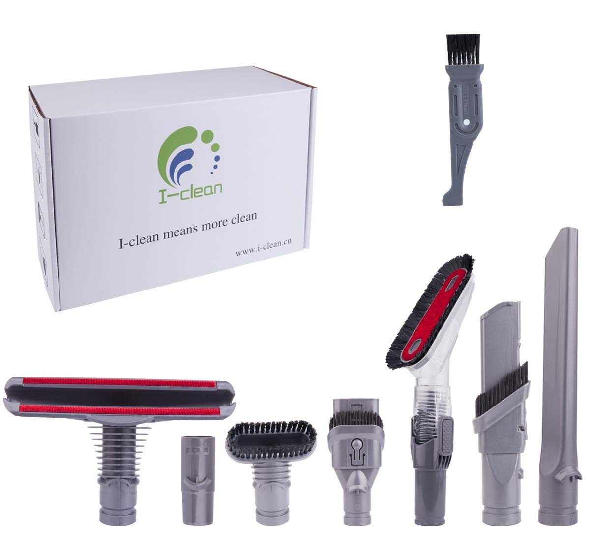 I clean Replacement Dyson V6 Attachments, Compatibel with Dyson V6 DC35 DC44 DC59 DC62 DC08, 7 Packs Fit Dyson Handheld Vacuum Parts with A Free Cleaning