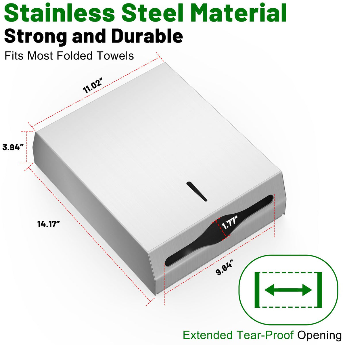 Wall Mount Stainless Steel Paper Towel Dispenser