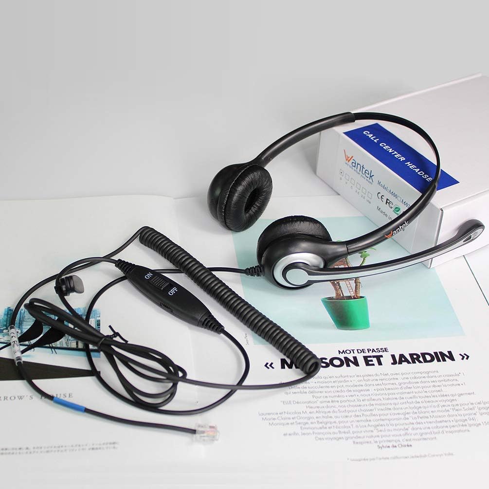 Cisco Phone Headset with Microphone Noise Cancelling, RJ9 Telephone Headsets Compatible with Cisco Office Phones 7940