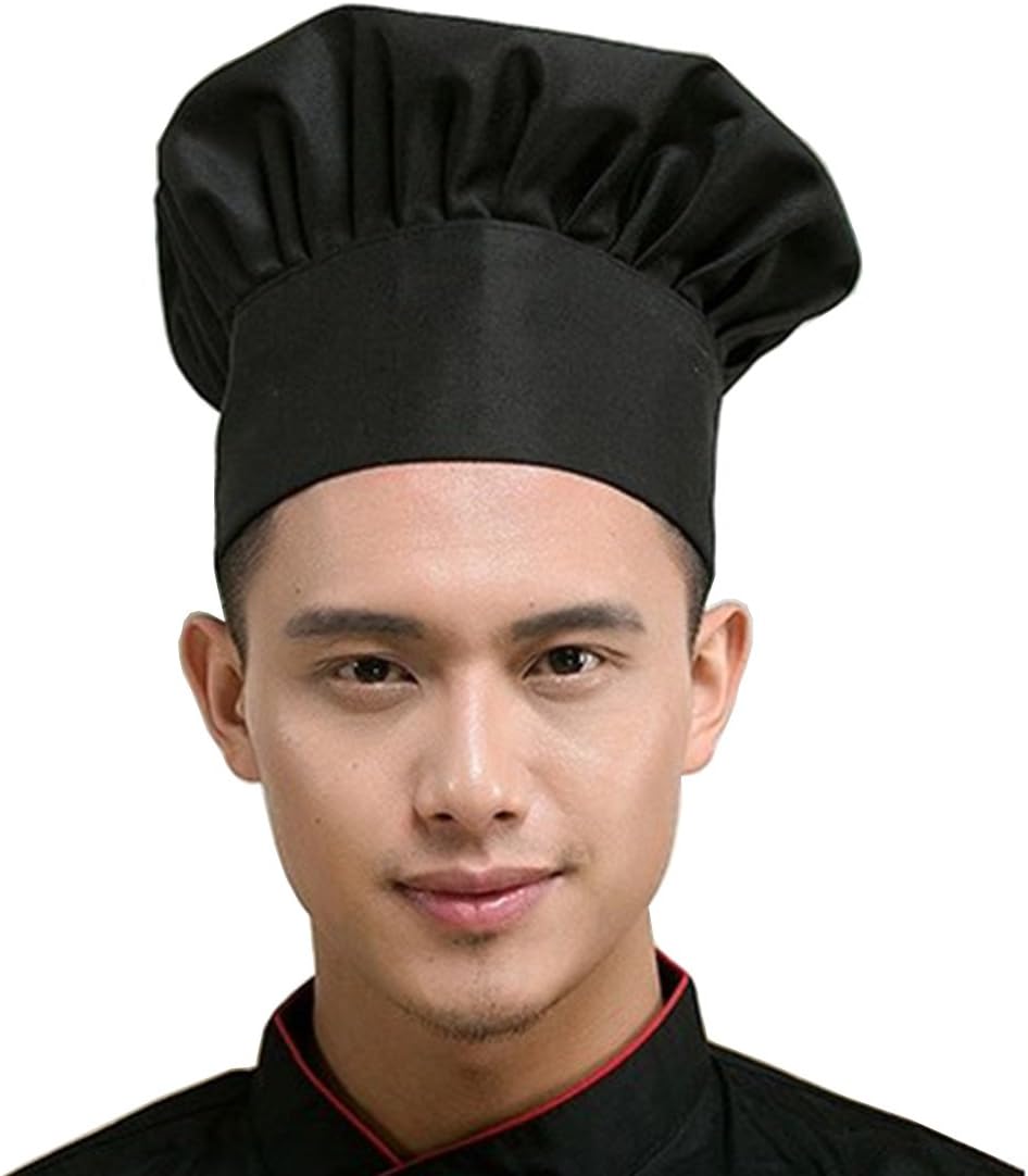 Chef Hat Set of 2 Pack Adult Adjustable Elastic Baker Kitchen Cooking Chef Cap
