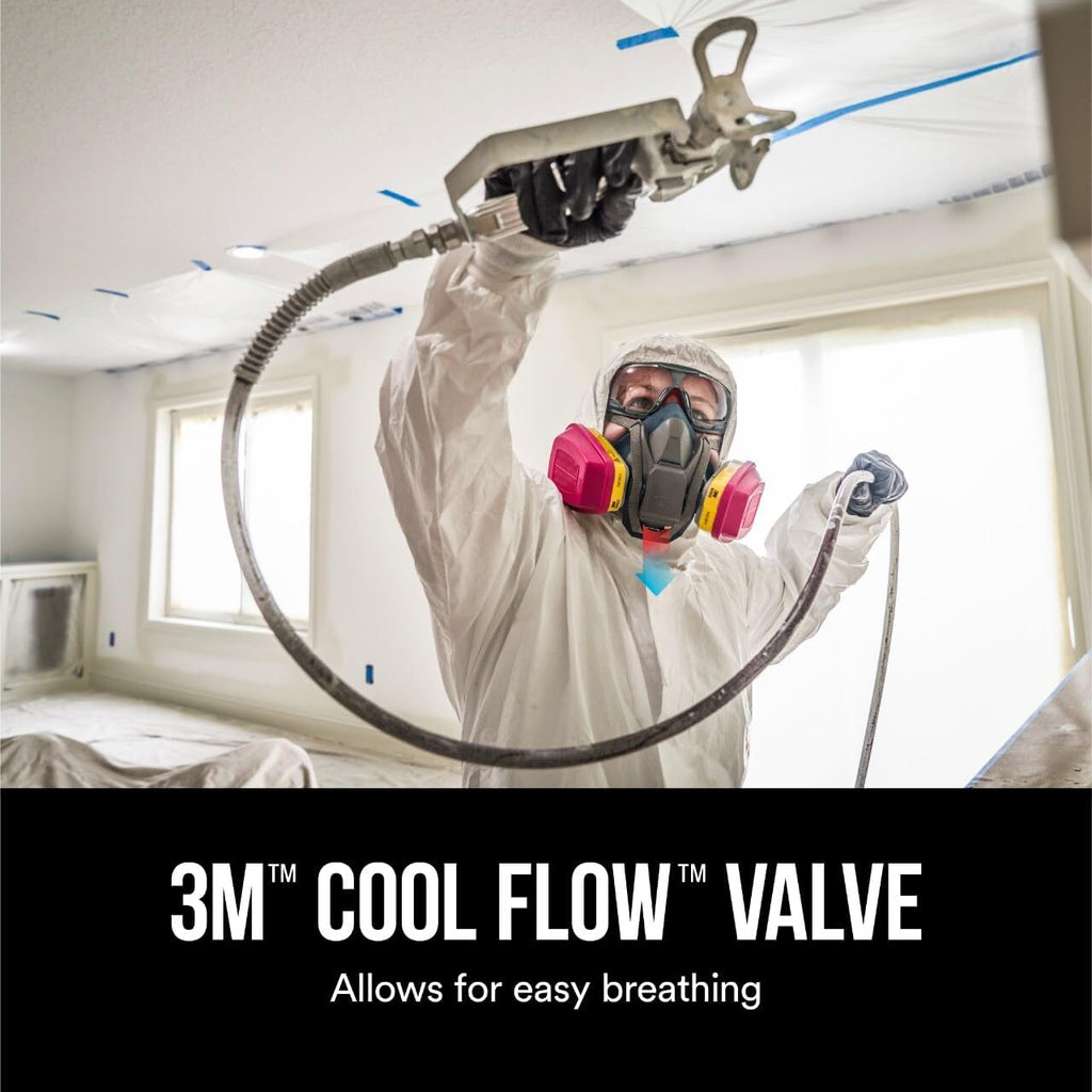 3M Multi-Purpose Quick Latch Reusable Respirator 65023QLH1-DC, OV/AG/P100, Mdm, 1-Fcpc, 1-pr of 60923 Crtrdg/Fltrs
