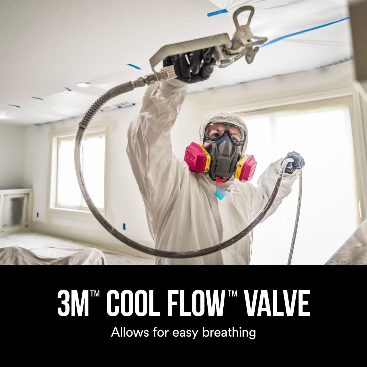 3M Multi-Purpose Quick Latch Reusable Respirator 65023QLH1-DC, OV/AG/P100, Mdm, 1-Fcpc, 1-pr of 60923 Crtrdg/Fltrs
