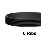 uxcell 3pcs 510J6 PJ V-Ribbed Belt 6 Ribs 51" L x 0.55" W x 0.14" H, EPDM