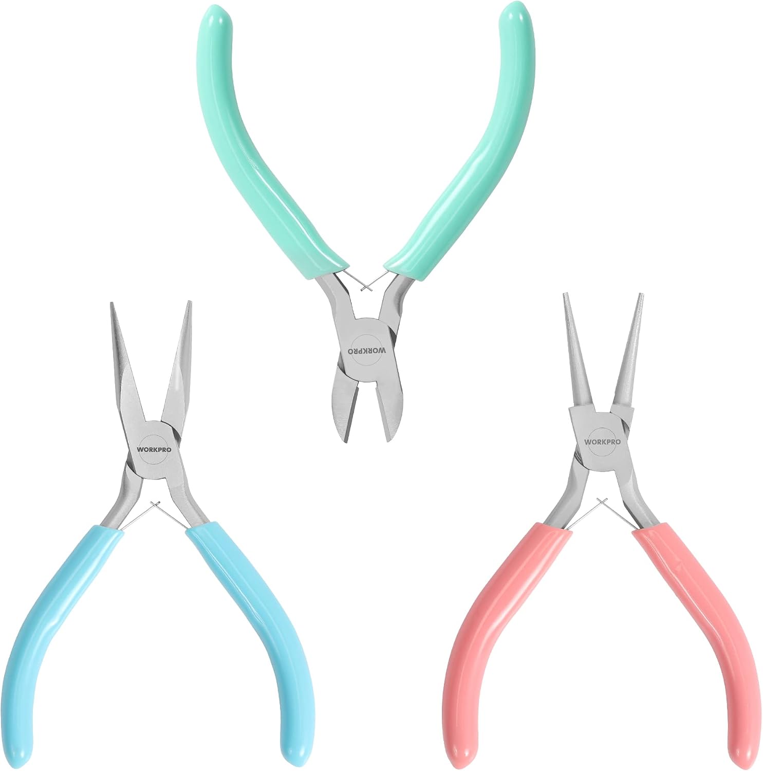 Jewelry Pliers Set, 3 Pack Jewelry Making Tool Kit | Includes Mini Needle Nose Plier/Chain Nose Plier, Round Nose