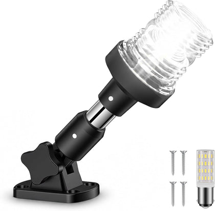 Obcursco Boat Stern Lights, 180° Fold-Down Anchor Light, Marine Use