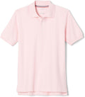 Boys Short Sleeve Pique Polo Shirt (Standard & Husky), Pink, Medium (8)