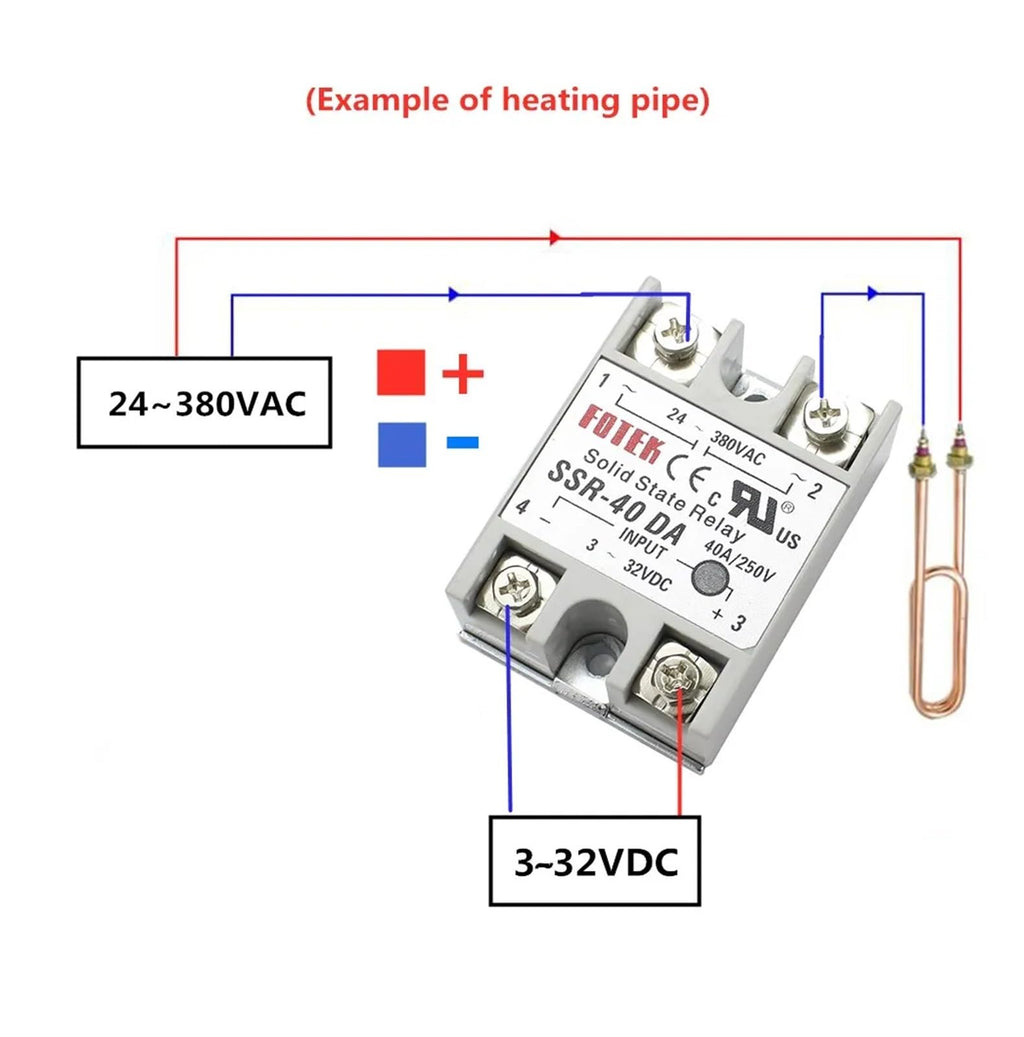 BIK 1pcs SSR-10 25 40 50 60 75 80 100DA DC Control AC SSR White Shell Single Phase Solid State Relay Without Plastic SSR-25DA SSR-40DA(AA,SSR 40)