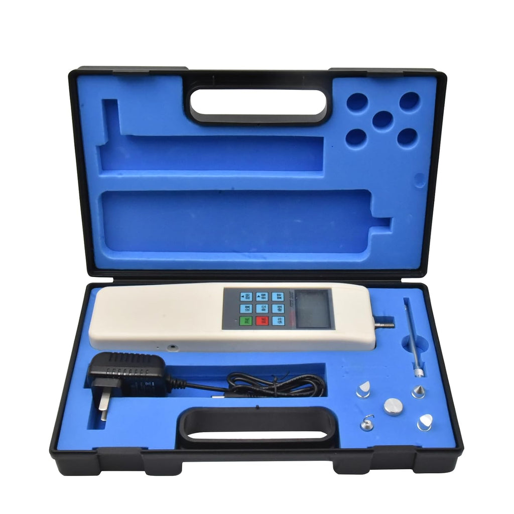 Digital Force Gauge 1000N/100kg/220Lb Capacity, 3 Units Switchable (N/kgf/lbf), Handheld Dynamometer Push Pull Tester with Data Storage & USB Output