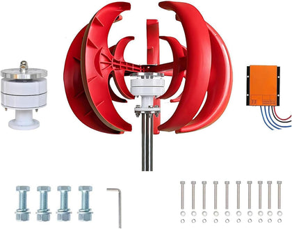 500W Wind Turbine Generator,Low Wind Speed Vertical Design for Home | DN25 Flange Design supports 60mm Tower