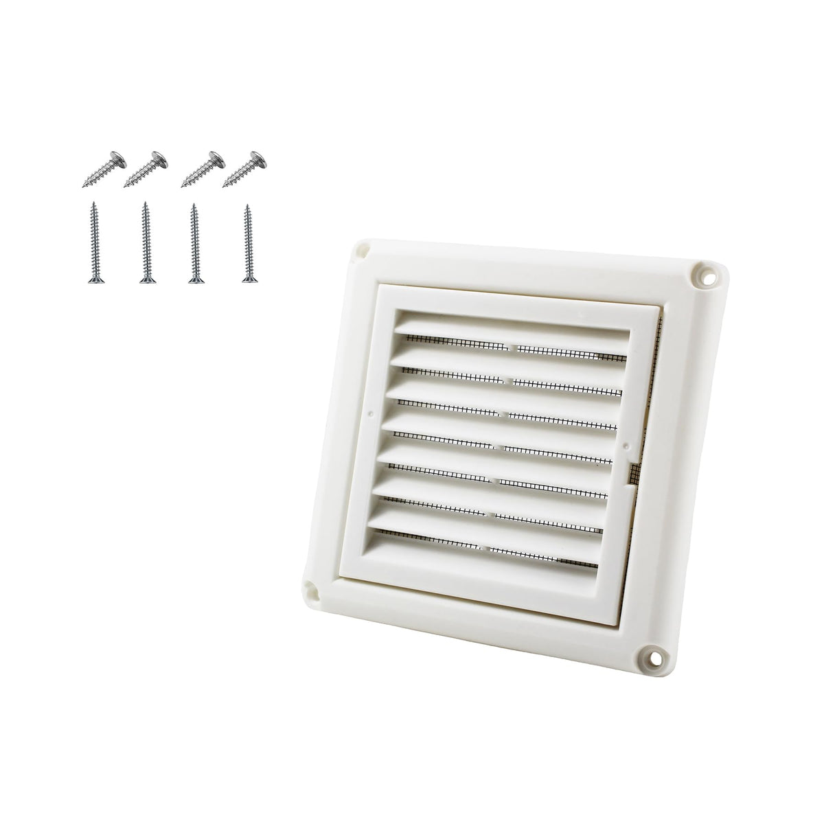 Amonk 4" Dryer Vent Cover for Wall with Replaceable Filter Screen, White