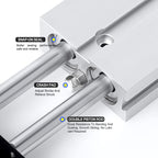 TAILONZ TN20-75 20mm x 75mm Double-Rod Cylinder
