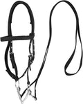 Adjustable Horse Bridle with Stainless Steel Bit - Equestrian Bridles and Horse Headstall（Black L