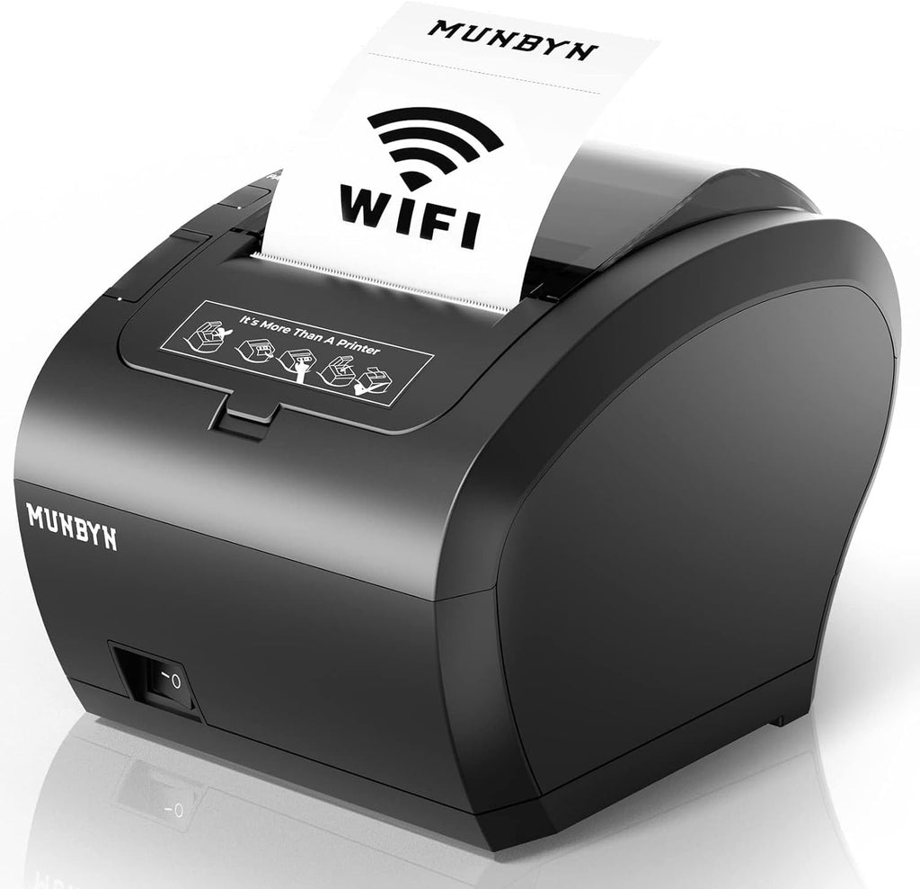 WiFi Receipt Printer P047 with USB Port, 80mm WiFi POS Printer | Compatible with Mac Windows Chromebook Linux and