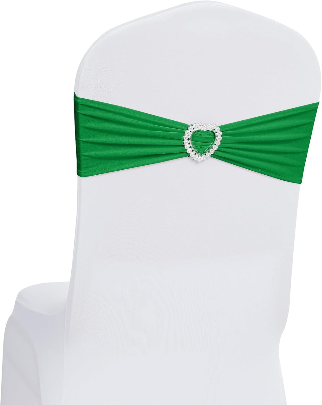 Pack of 30 Spandex Chair Sashes Bows Stretch Chair Cover Band with Buckle Slider Universal Elastic Chair Ties for