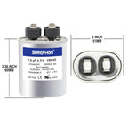 7.5 Mfd Capacitor 370V/440V Oval Run Start Capacitor for AC Motor Run or Fan Start and Cool or Heat Pump Air Conditioner